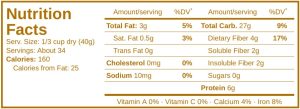 labels and nutrition fact data entry services